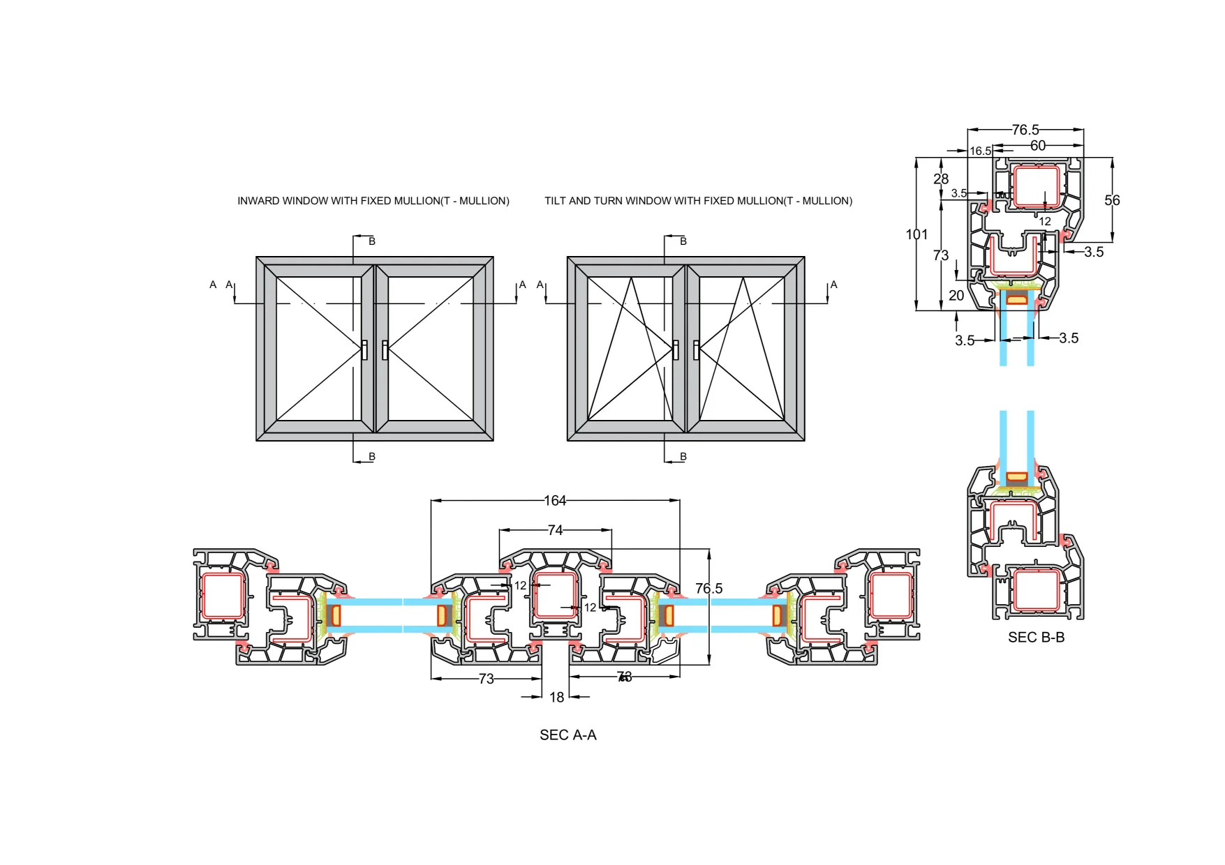 uPVC Tilt 'n' Turn windows Structures