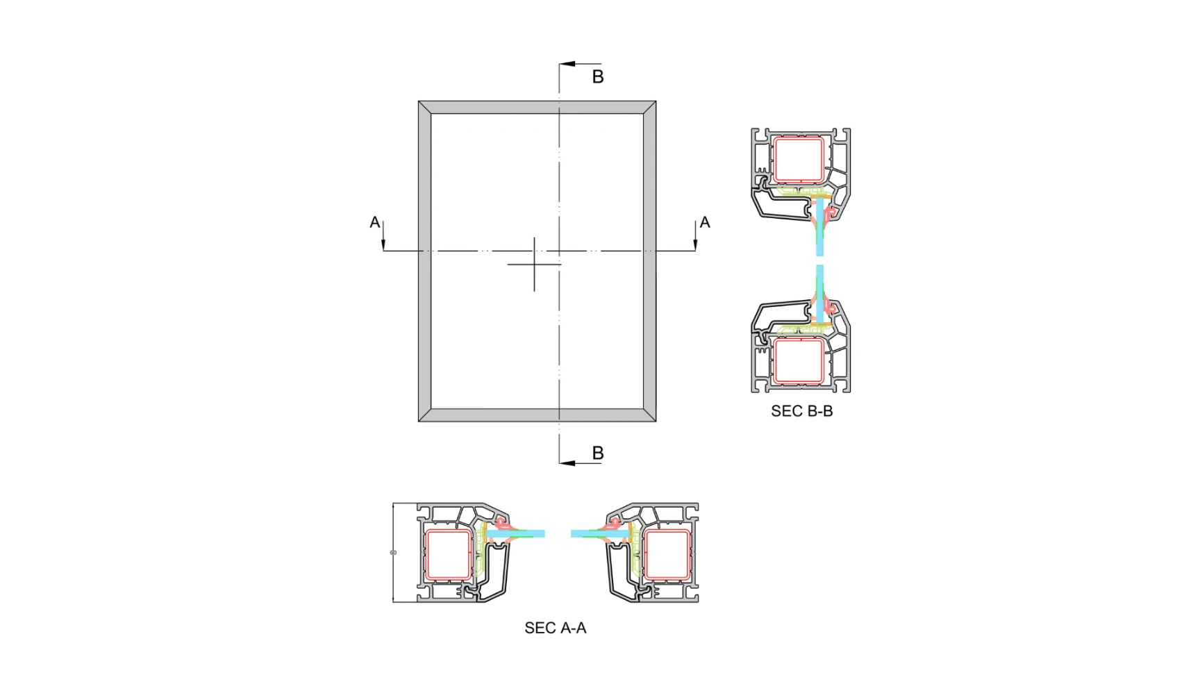 uPVC Fixed Windows Structure