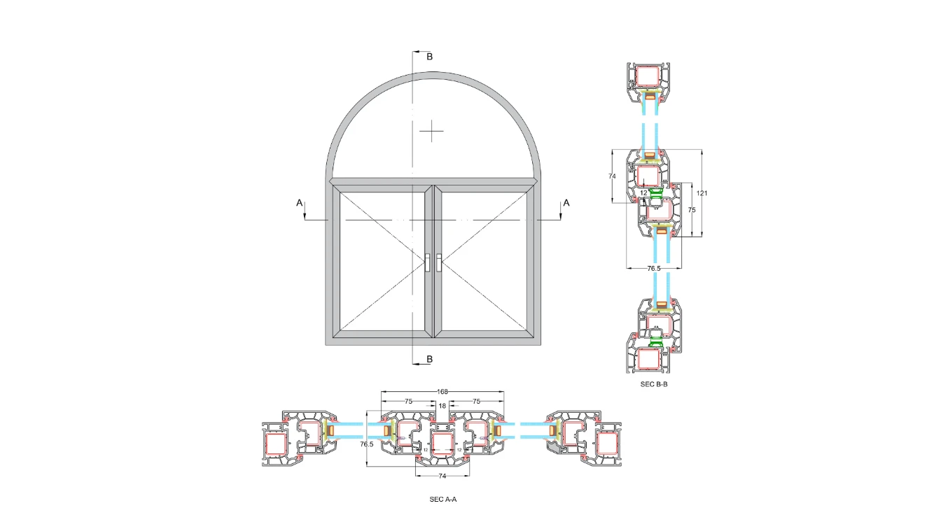 uPVC Arched Windows Structure