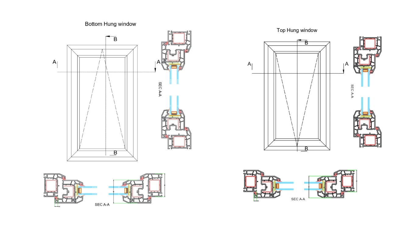 uPVC Awning Windows Structure