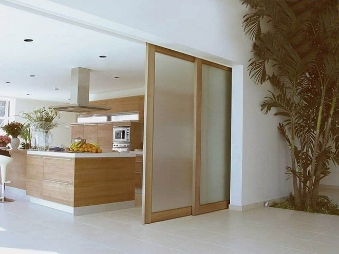 Glass Sliding Door for Kitchen