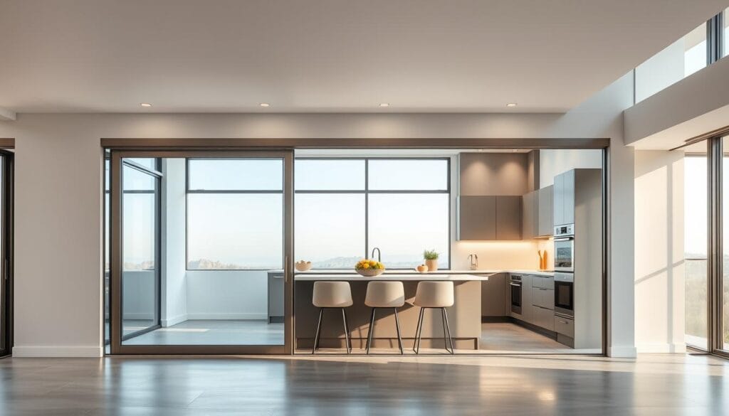 Modern Kitchen Sliding Door Design