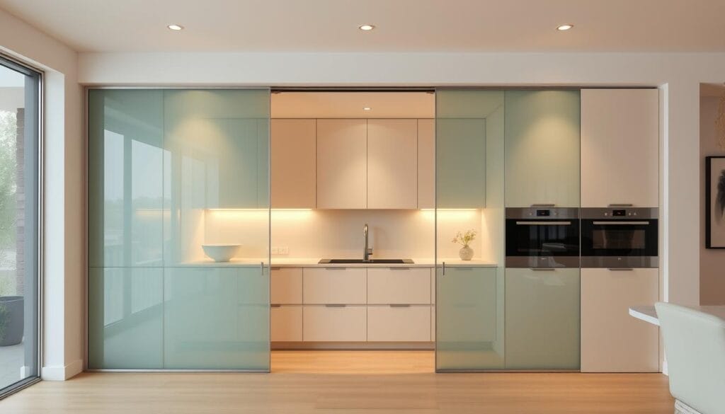 Modern Kitchen Sliding Doors Design