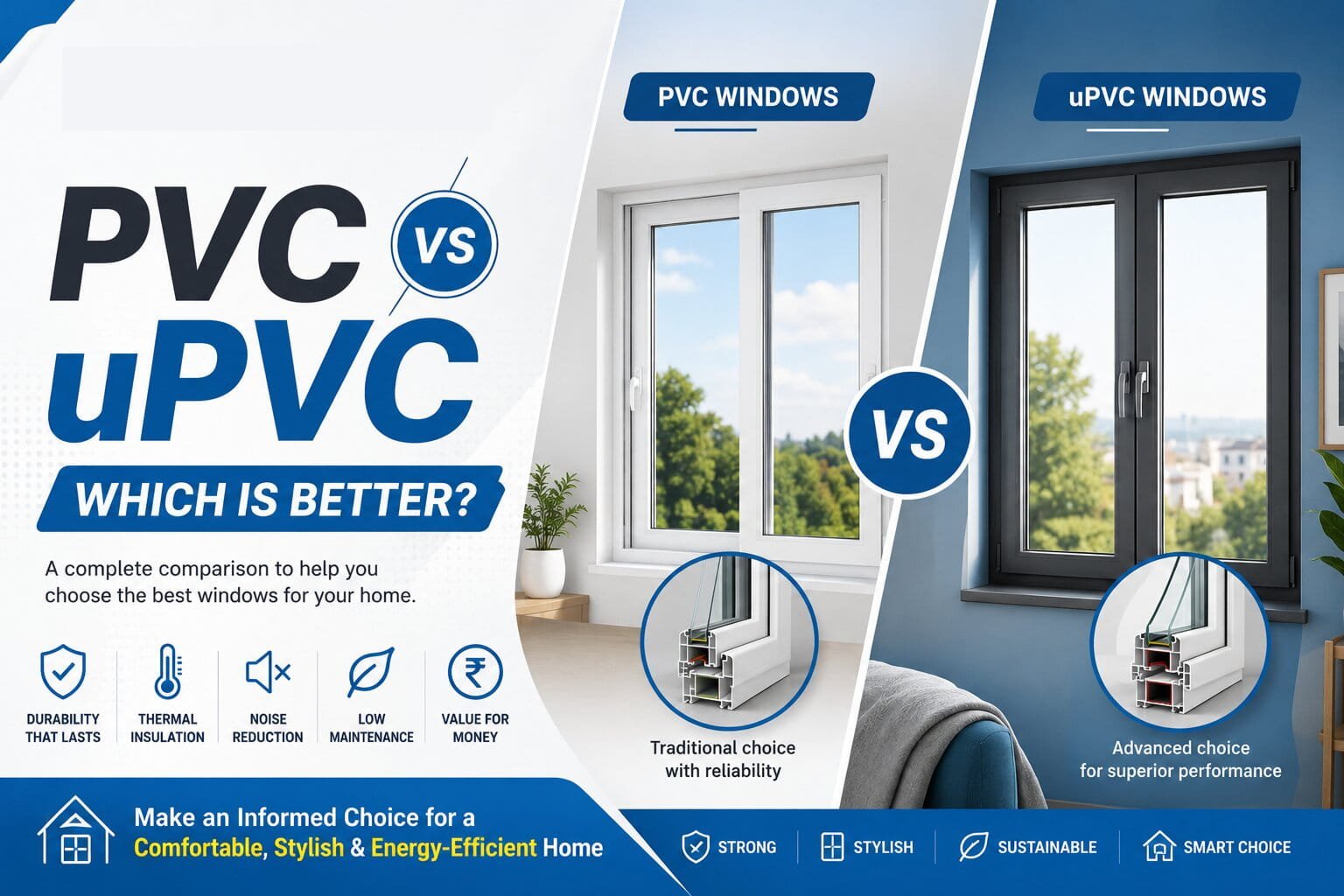 PVC vs uPVC: Which One Is Better for Windows and Doors?